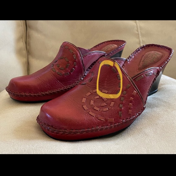 Clarks Artisan Collection Leather Clogs Mules - Picture 6 of 8